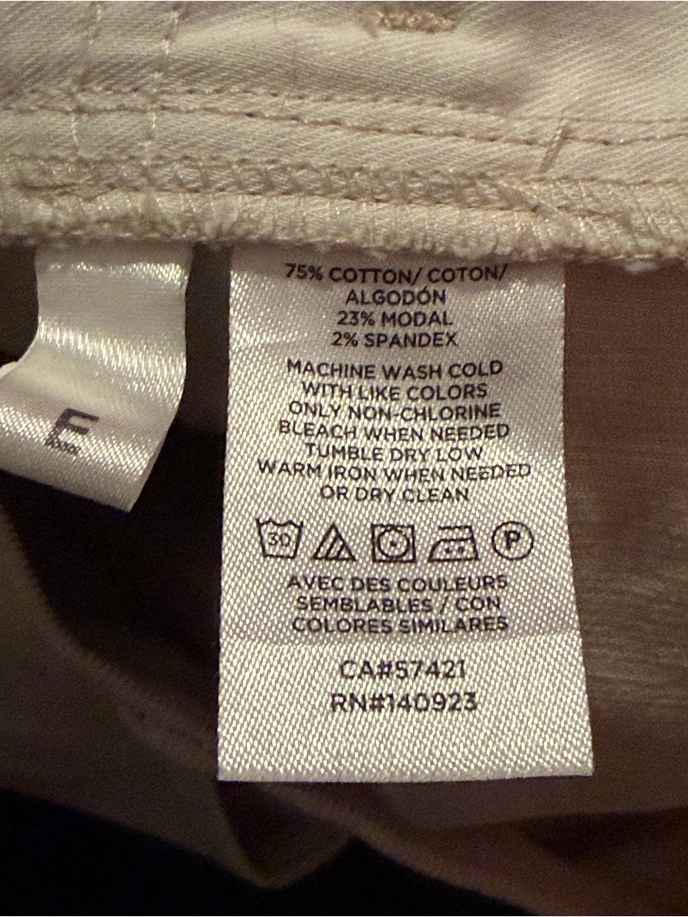 LOFT Cream Corduroy High-Rise Pants - Picture 6 of 6